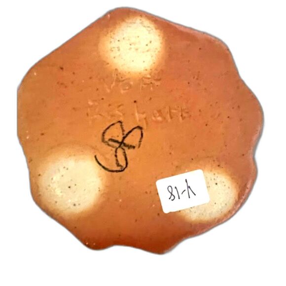 Vintage Jeff Bishoff Handmade Stoneware Pottery Vase Rustic Textured Georgia Art - Picture 3 of 9